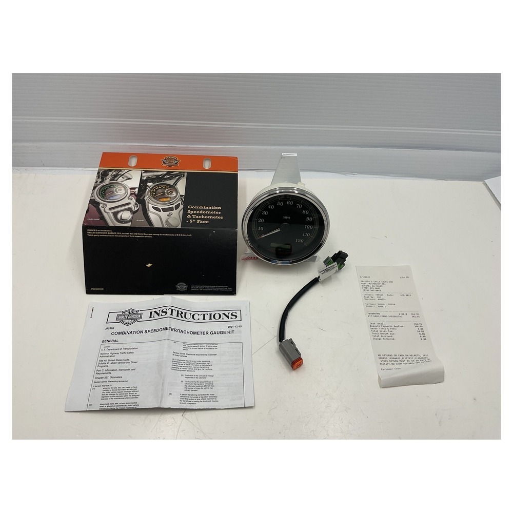 Harley-Davidson 5" Combination Speedometer & Tachometer Gauge 70900070B NEW